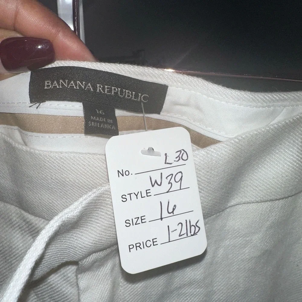 Banana Republic Salma Wide Leg Linen Tuxedo (100% Linen)  W>39 I>30 SZ 16